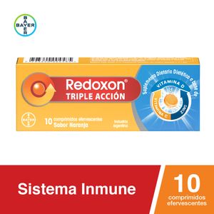 Redoxon Triple Acción Suplemento Dietario c/ Vitamina C, D y Zinc x10 Eferv