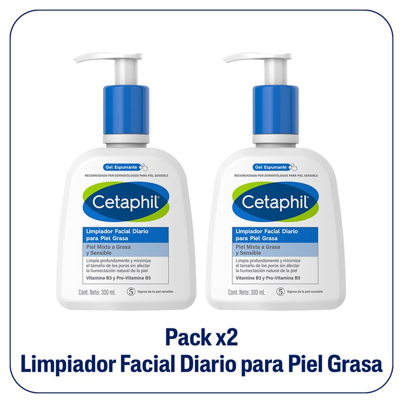 77736 - Pack x2 Limpiador Facial Diario para Piel Grasa