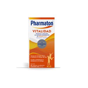 Pharmaton Vitality Suplemento Ginseng Vitamina Minerales 30 Comp