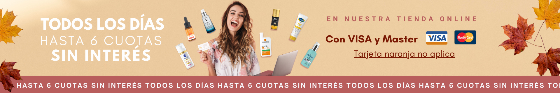 6 Cuotas sin interés